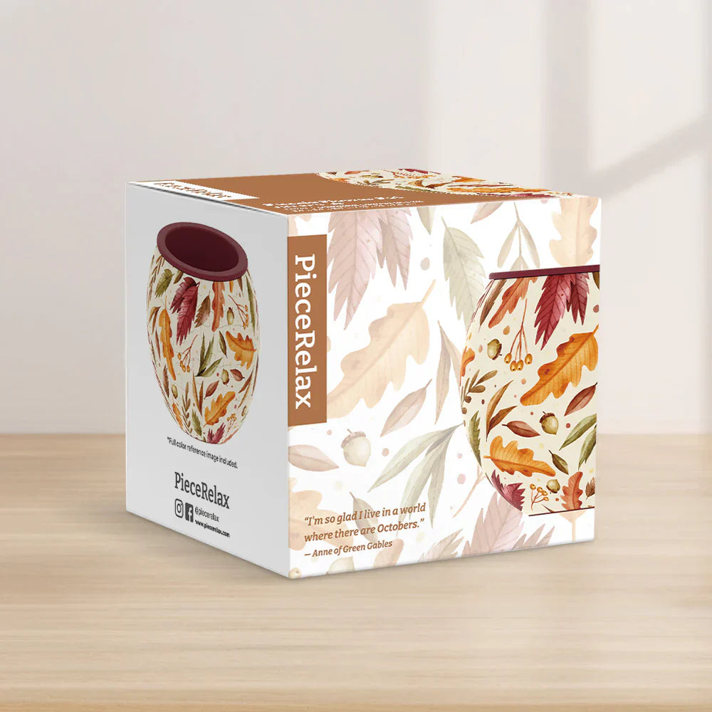 Dancing Leaves in Fall - Flower Pot Jigsaw Puzzle