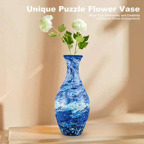 DIY 3D Puzzel Vaas – Moderne Decoratieve Vaas met Verwijderbare Waterhouder