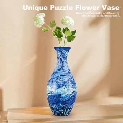 DIY 3D Puzzel Vaas – Moderne Decoratieve Vaas met Verwijderbare Waterhouder