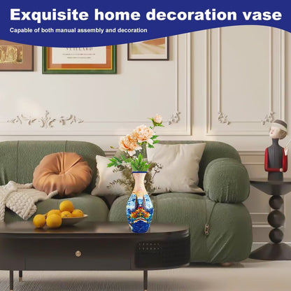 DIY 3D Puzzel Vaas – Moderne Decoratieve Vaas met Verwijderbare Waterhouder