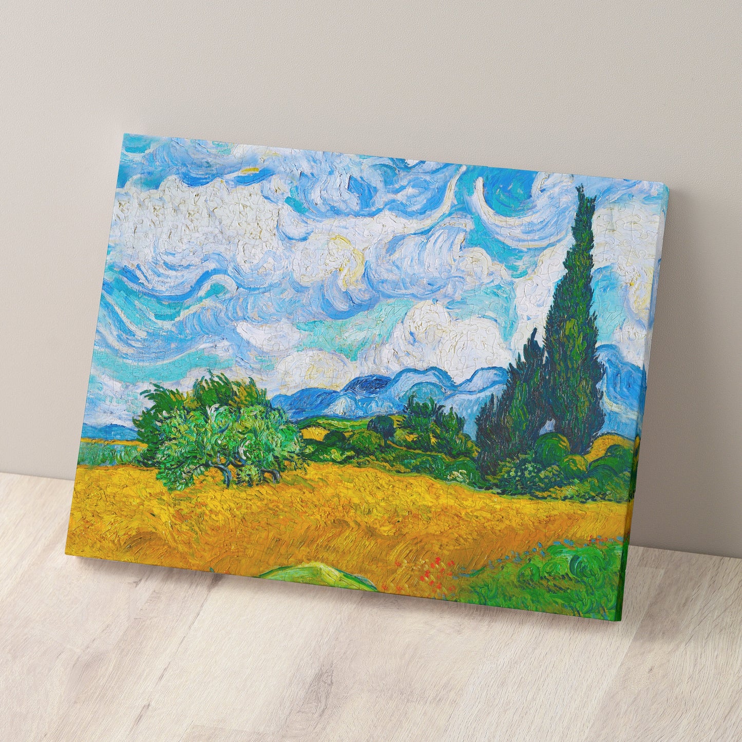 Wheat Field with Cypresses - 366 Piece Jigsaw Puzzle