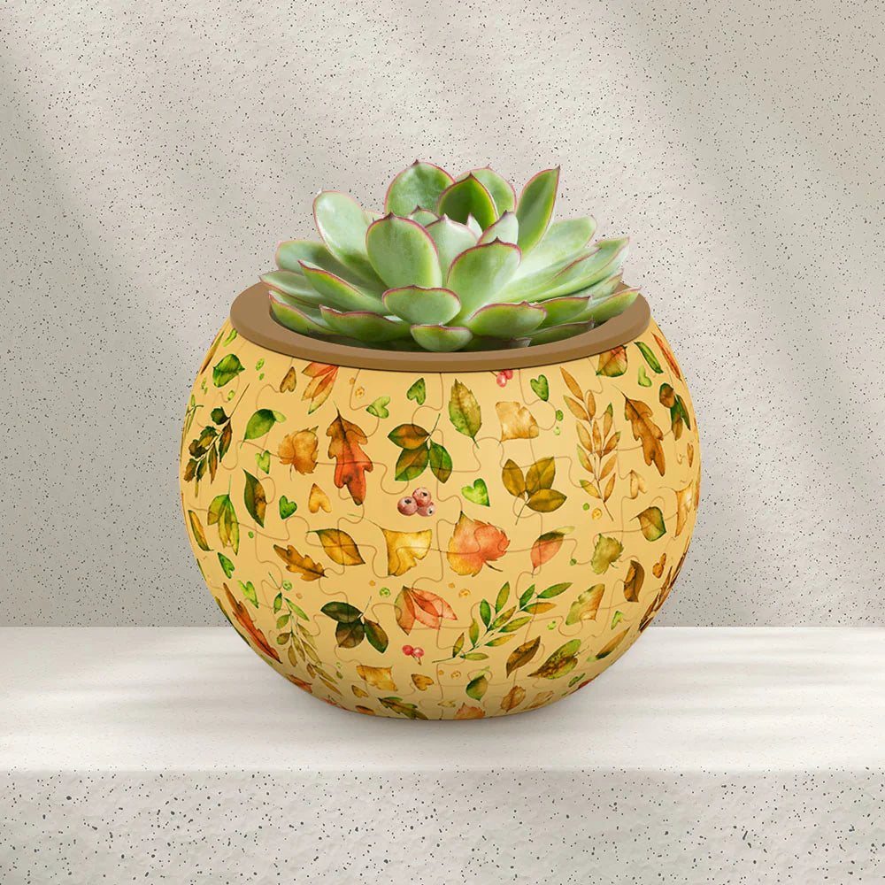Elegant Green - Flower Pot Jigsaw Puzzle
