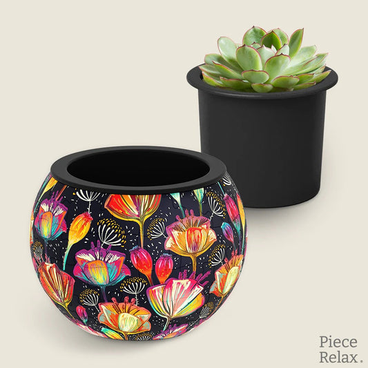 Colorful Poppies - Flower Pot Jigsaw Puzzle