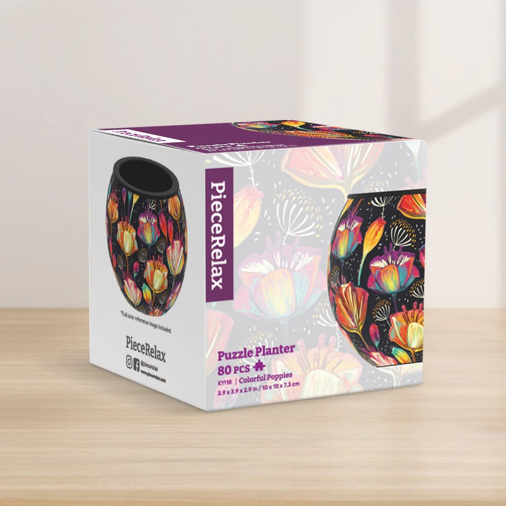 Colorful Poppies - Flower Pot Jigsaw Puzzle
